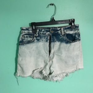 High waisted distressed short shorts
